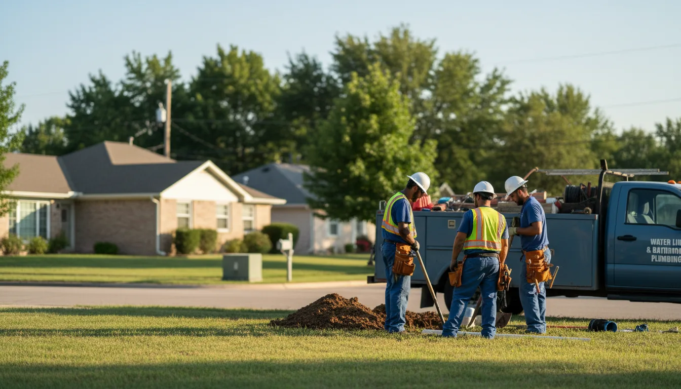 Residential water line and bathroom plumbing service in Farnam, NE